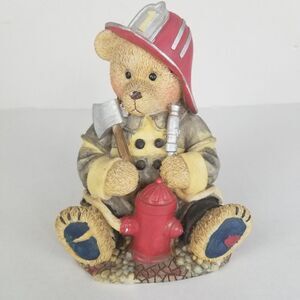 Teddy Bear Firefighter Coin Bank‎
